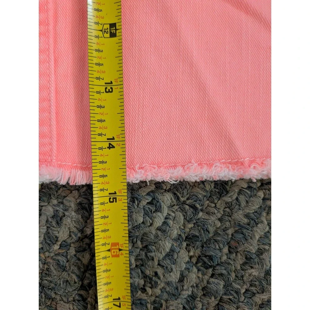 The Childrens Place Girls White Pink Ombre Dip Dye Denim Mini Skirt Size 12 NWT